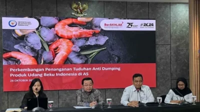 Kementerian Kelautan dan Perikanan : Tarif Antidumping Udang ke AS Turun Jadi 3,9 Persen