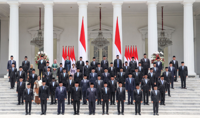 Jajaran Kebinet Merah Putih pemerintahan Prabowo-Gibran/Kompas.